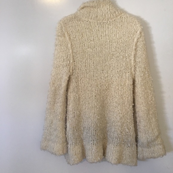 Free People Teddi Bear Fuzzy Toggle Knit Jacket M - Picture 3 of 4
